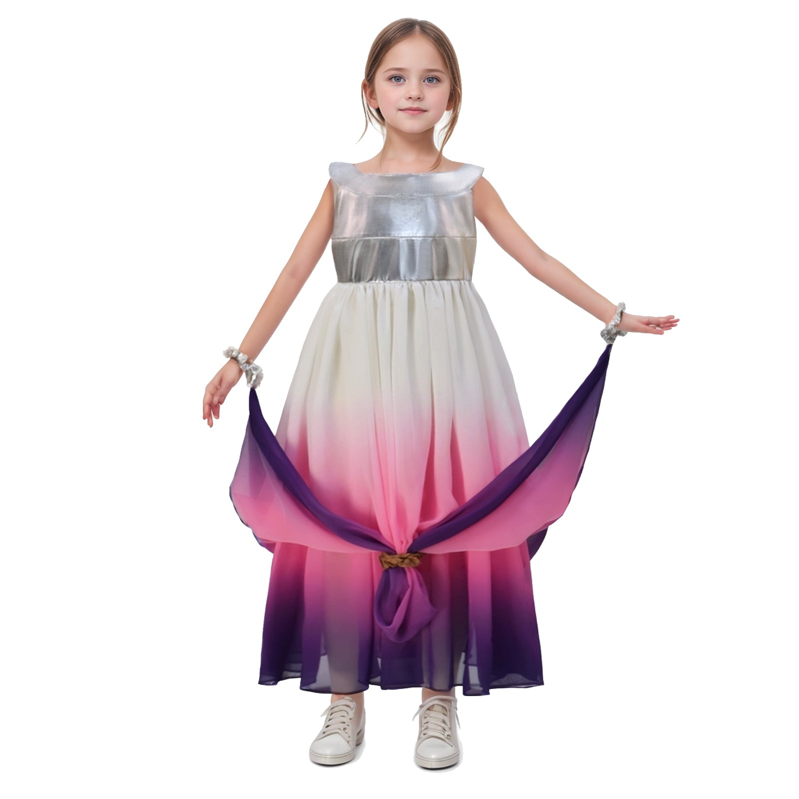 Star Wars Padmé Amidala Kids Cosplay Costume Outfits Cosplay Pink Purple Outfit ACcosplay