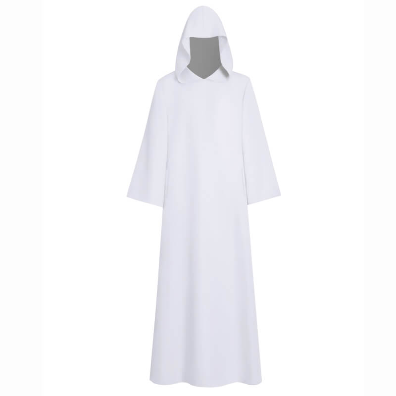 White Wizard Cloak Shadow Wizard Money Gang White Robe Halloween Costu ...