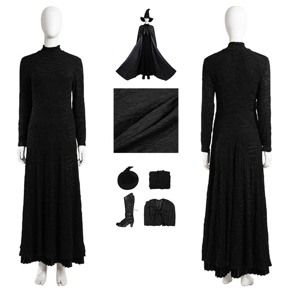 GRAJTCIN Women's Wicked Witch Costume Elphaba Suit Who Cosplay Outfit ACcosplay, M / Full Set + Shoes
