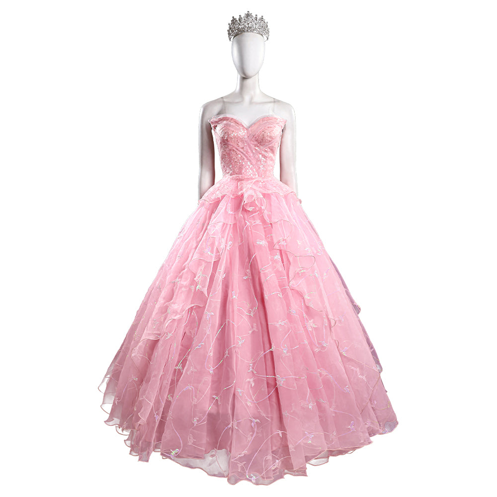 Glinda Wicked Witch Pink Wedding Dress Halloween Costume Outfit ACcosp – ACcosplay Glinda Wicked Witch Pink Wedding Dress Halloween Costume Outfit ACcosp – ACcosplay