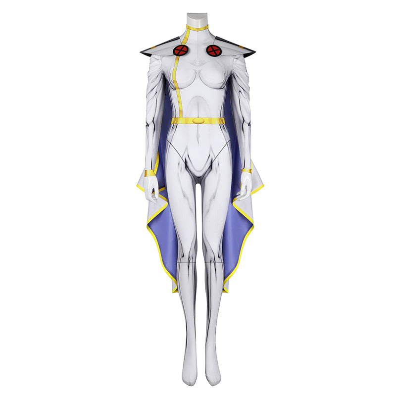 X-Men '97 Storm Cosplay Costumes Ororo Munroe White Storm Jumpsuit Halloween Outfit