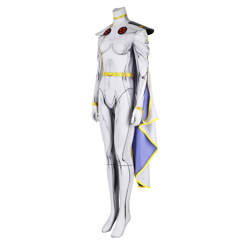 X-Men '97 Storm Cosplay Costumes Ororo Munroe White Storm Jumpsuit Halloween Outfit