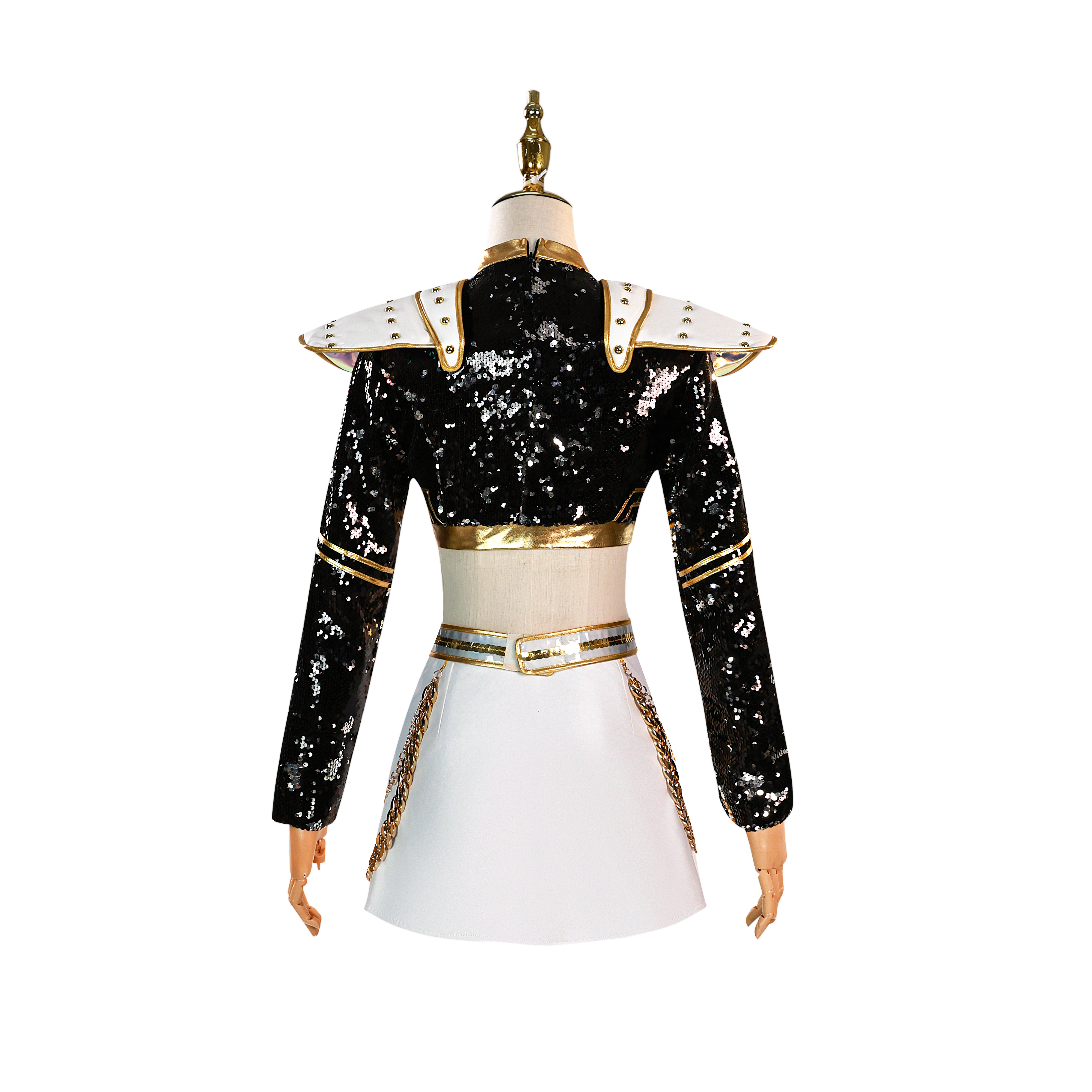 Kpop Demon Hunters Zoey Cosplay Costume Golden Black Golden Dance Halloween Suit ACcosplay