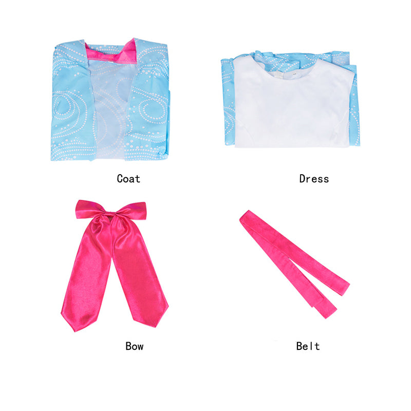 Fairy Godmother Cosplay Costume Sleeveless Shirt Dress with Cape Halloween Suit ACcosplay