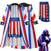 Creed 3 Adonis Creed Cosplay Costume Red Blue Short Robe Halloween Carnival Suit