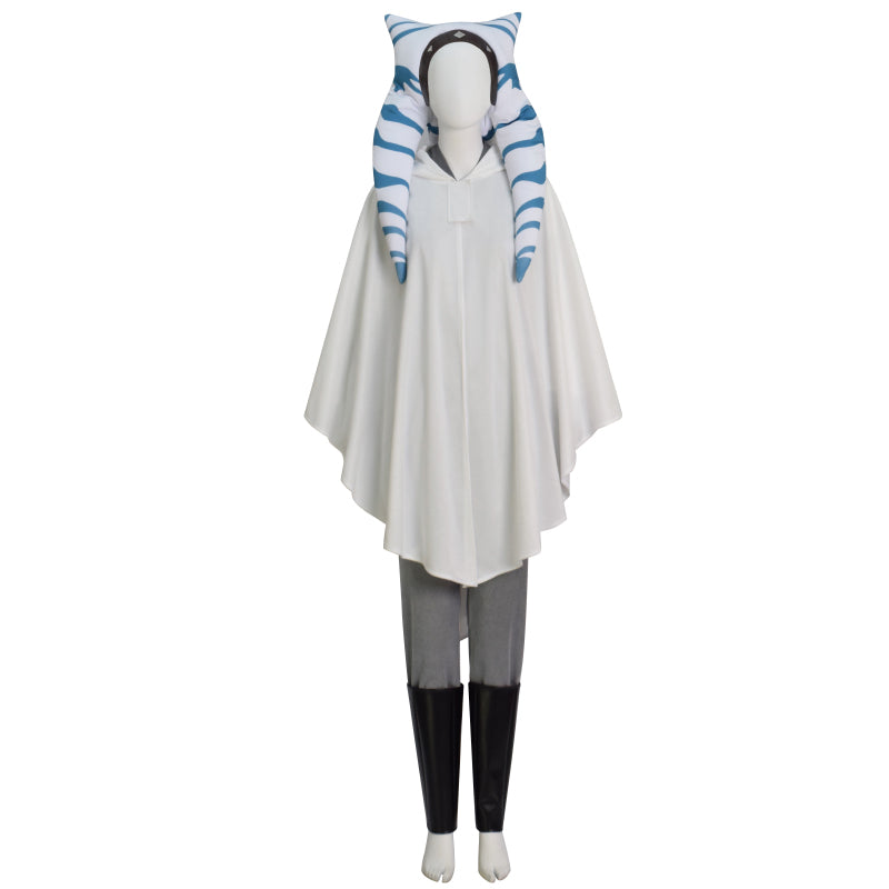 Ahsoka White Robe Ahsoka Tan Headpiece Plus Size Star Wars Ahsoka Halloween Costume