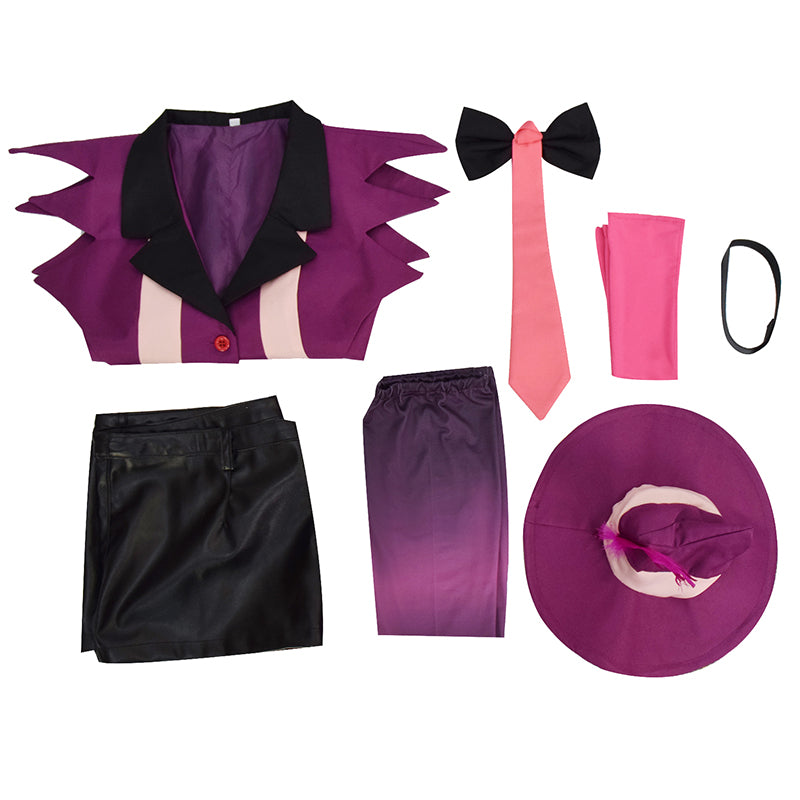 Anger Dust Cosplay Costume Hazbin Hotel Uniform Pendant Hat Halloween Party Suit