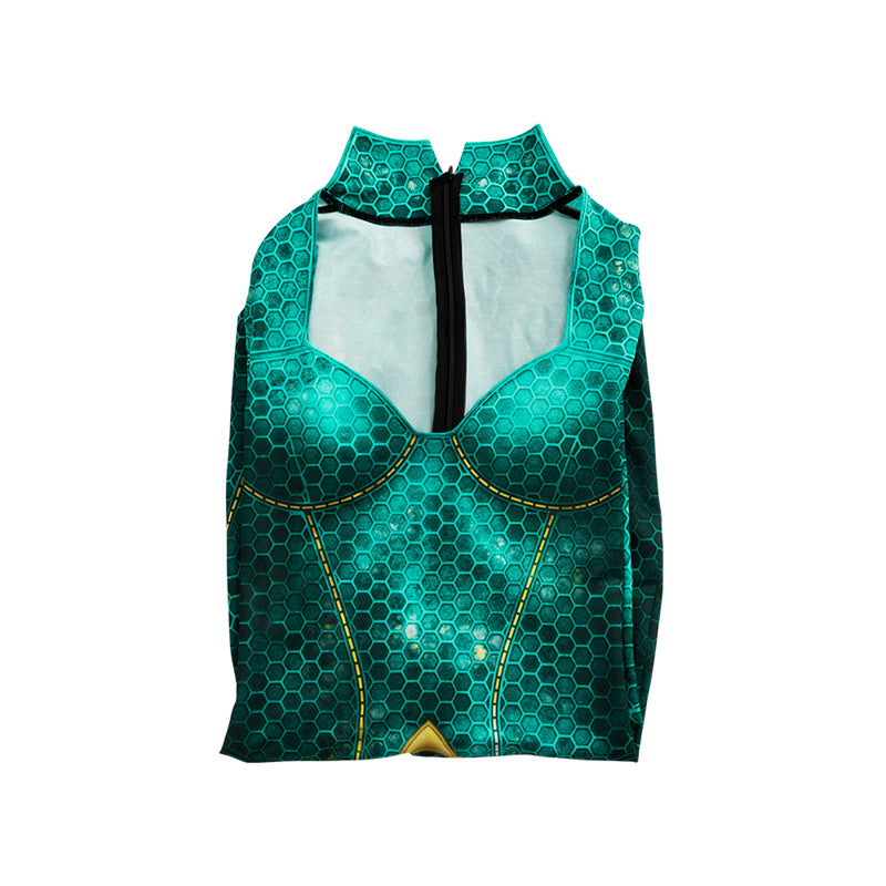 Mera Costume Aquaman 2 Mera Cosplay Supergirl Green Jumpsuit Halloween Carnival Suit