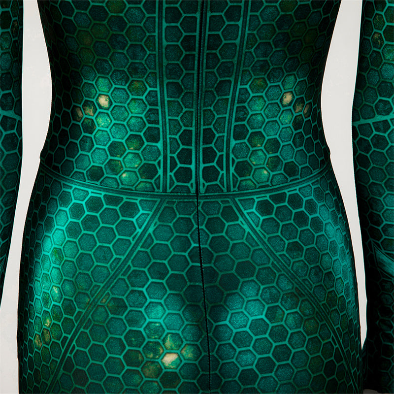 Mera Costume Aquaman 2 Mera Cosplay Supergirl Green Jumpsuit Halloween Carnival Suit