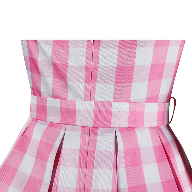 2023 Barbie Movie Cosplay Costume Margot Robbie Barbie Pink Dress Halloween Outfit