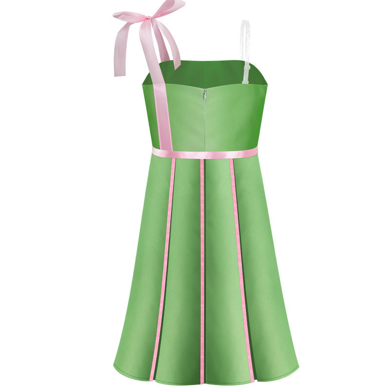 2023 Movie Barbie Margot Robbie Cosplay Costume Barbie Beach Party Green Dress Swimwear