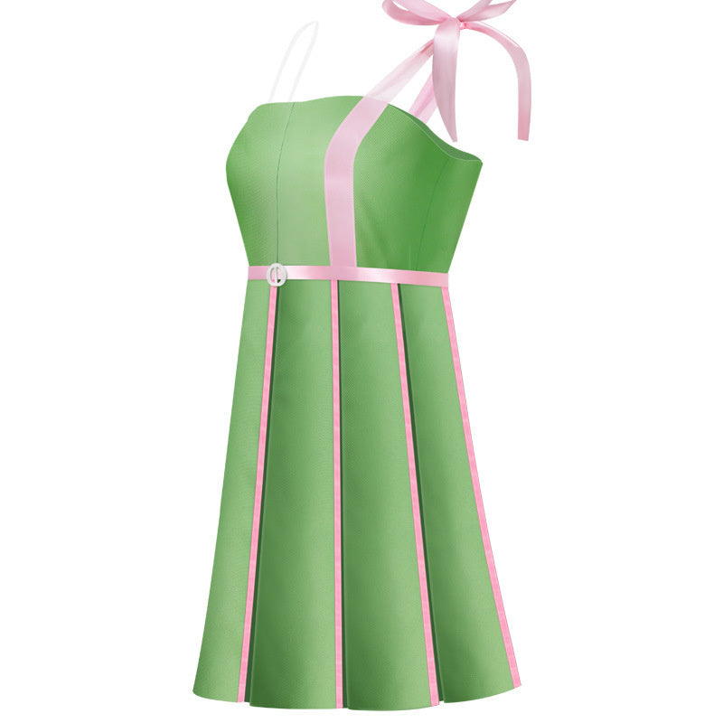 2023 Movie Barbie Margot Robbie Cosplay Costume Barbie Beach Party Green Dress Swimwear