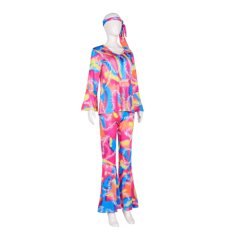 Margot Robbie Barbie Cosplay Costume Retro Hip-hop Street Outfit Halloween Dance Performance Suit