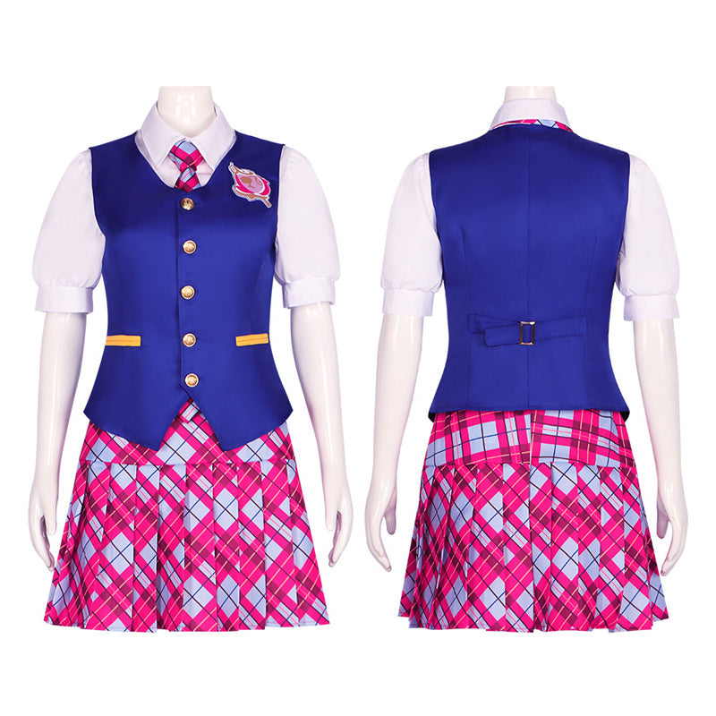 Delancey Devin Cosplay Costume Barbie Princess Charm School Uniform Halloween Party Suit