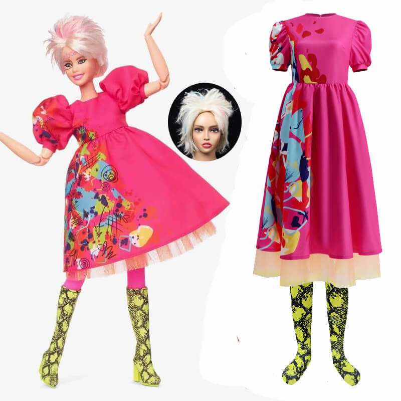 Women Kate McKinnon Weird Doll Dress Kids Funny Dress for Halloween Women