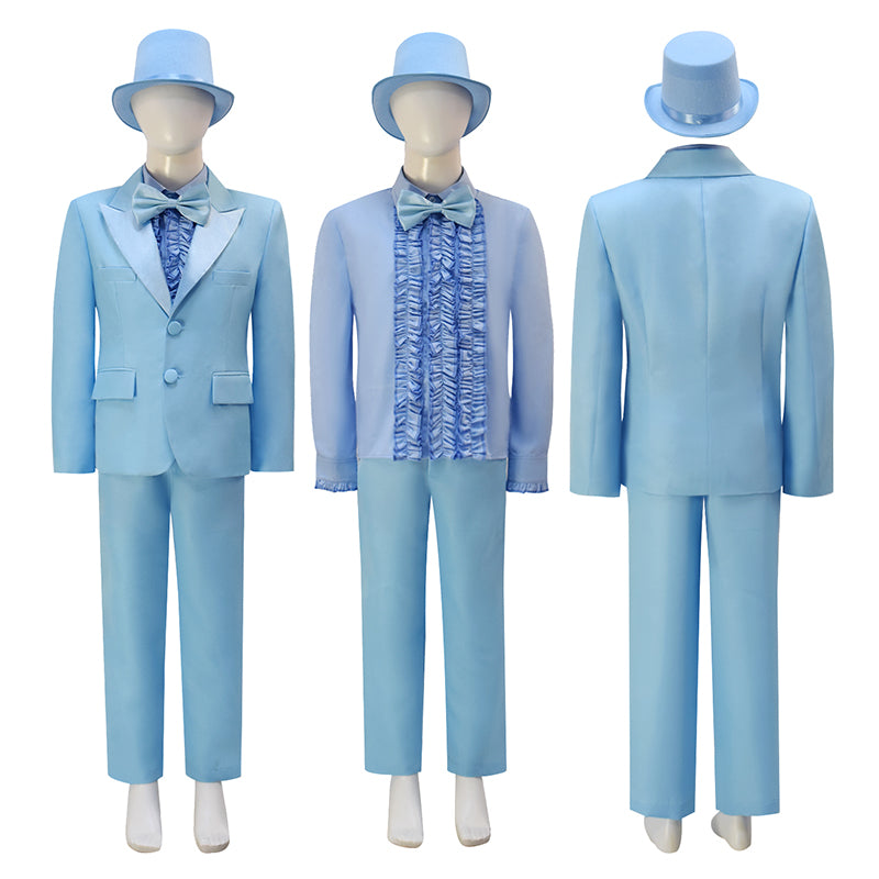 Dumb and Dumber Suit Boy Harry Dunne Blue Cosplay Costume Halloween Party Suit