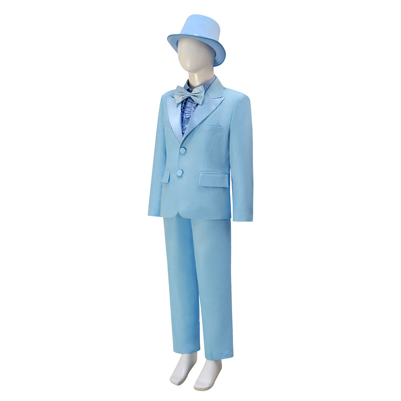 Dumb and Dumber Suit Boy Harry Dunne Blue Cosplay Costume Halloween Party Suit