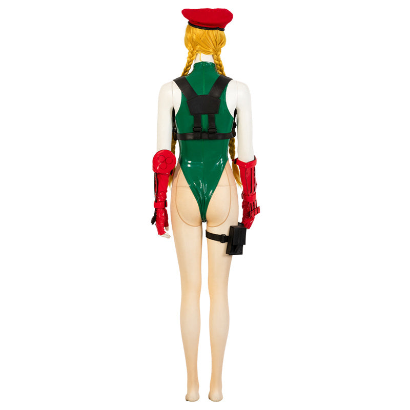 Street Fighter 5 Cammy White Cosplay Costume SF Killer Bee Green Suit Outfit