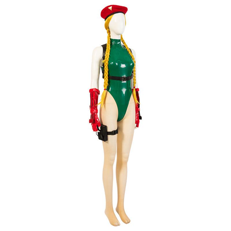 Street Fighter 5 Cammy White Cosplay Costume SF Killer Bee Green Suit Outfit