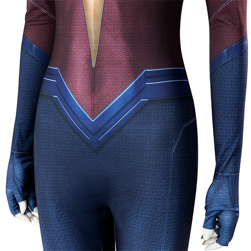 Carol Danvers Jumpsuit Amazing Captain 2 Supergirl Cosplay Costume Halloween Carnival Suit