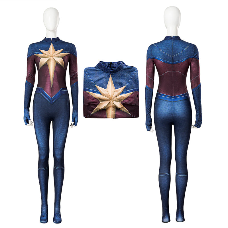 Carol Danvers Jumpsuit Amazing Captain 2 Supergirl Cosplay Costume Halloween Carnival Suit