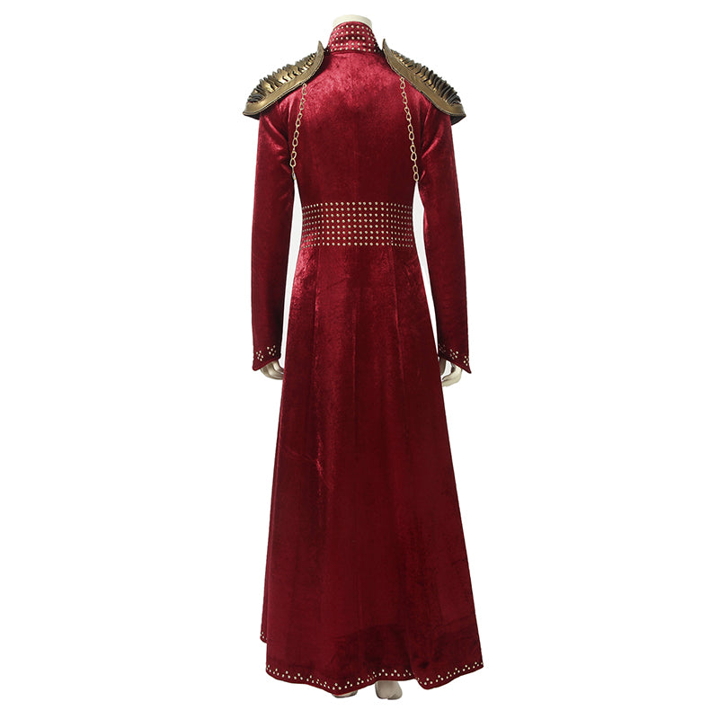 Cersei Lannister Cosplay Game of Thrones Season 8 Costume Red Queen Dress Suit