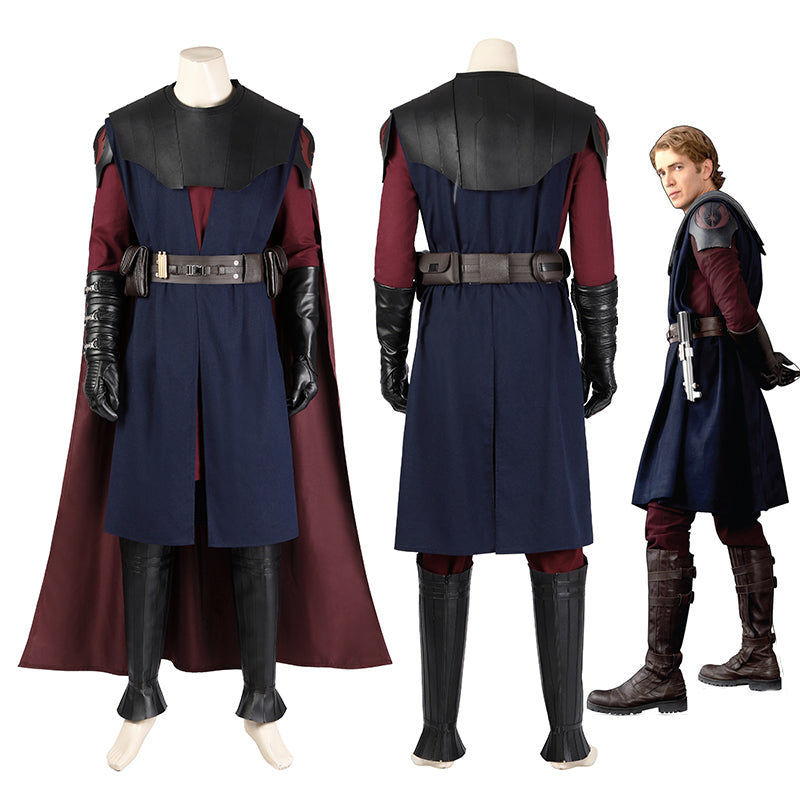 Clone Wars Anakin Cosplay Costume Star Wars Anakin Skywalker Uniform Halloween Cloak Outfits