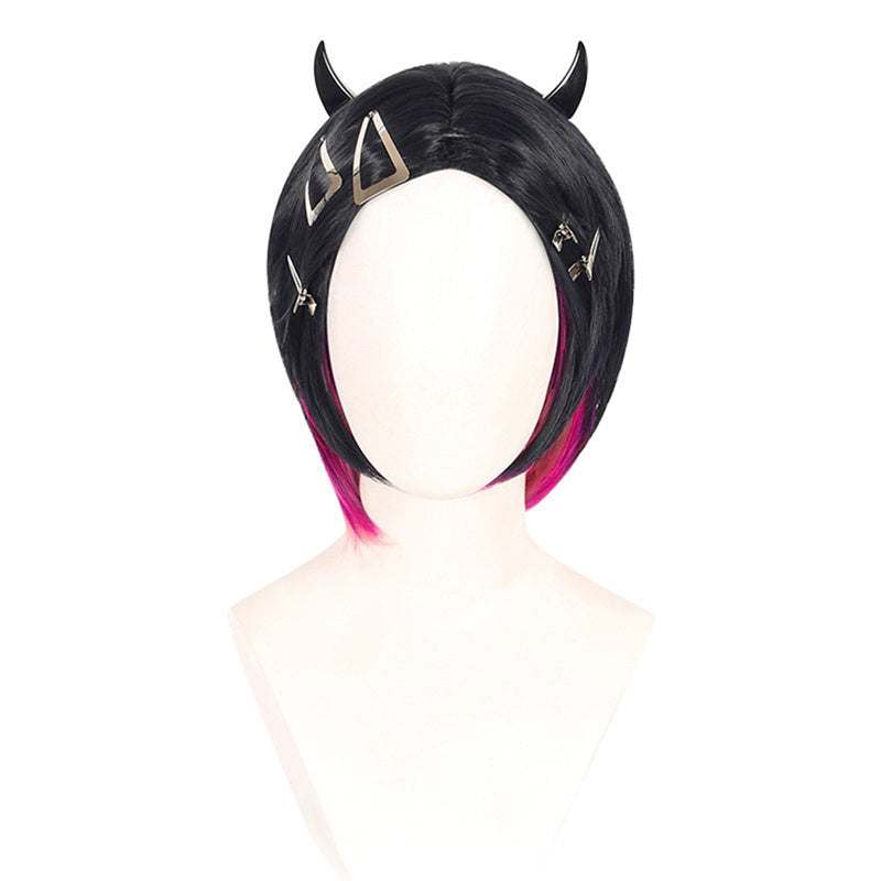 Valorant Clove Cosplay Wigs Game Valorant Cosplay Hair Halloween Prop Wigs with Hairpins