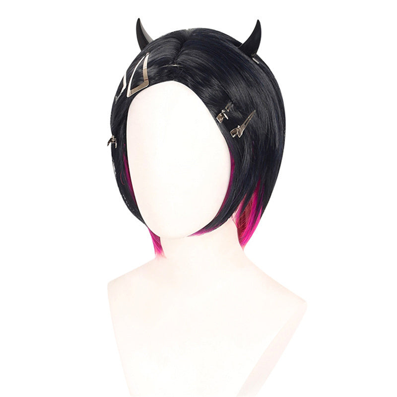 Valorant Clove Cosplay Wigs Game Valorant Cosplay Hair Halloween Prop Wigs with Hairpins