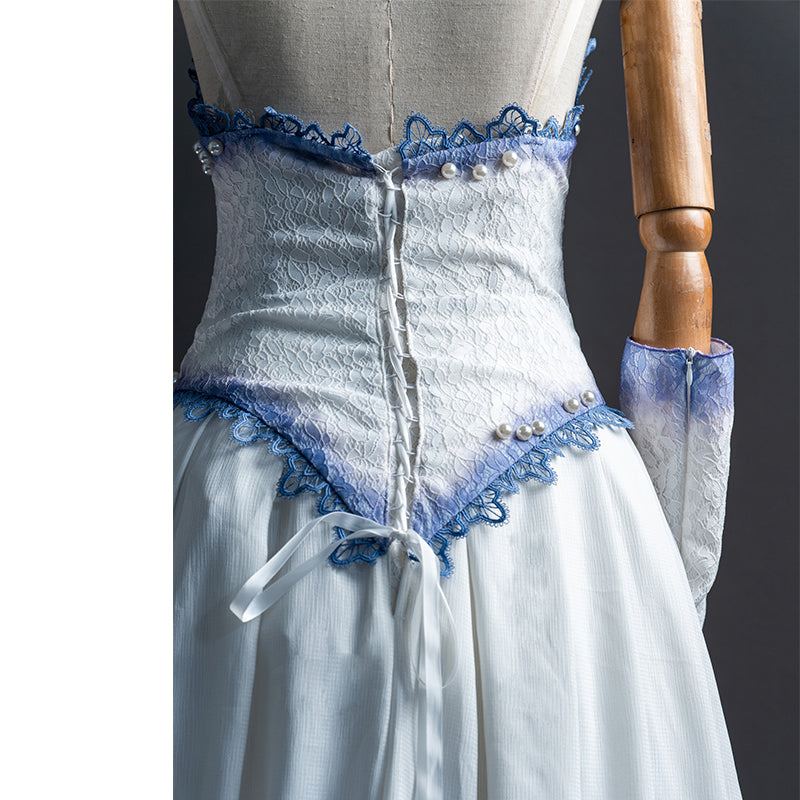 Corpse Bride Dress Tim Burton's Corpse Bride Emily Cosplay Costume Halloween Carnival Suit, L / Women