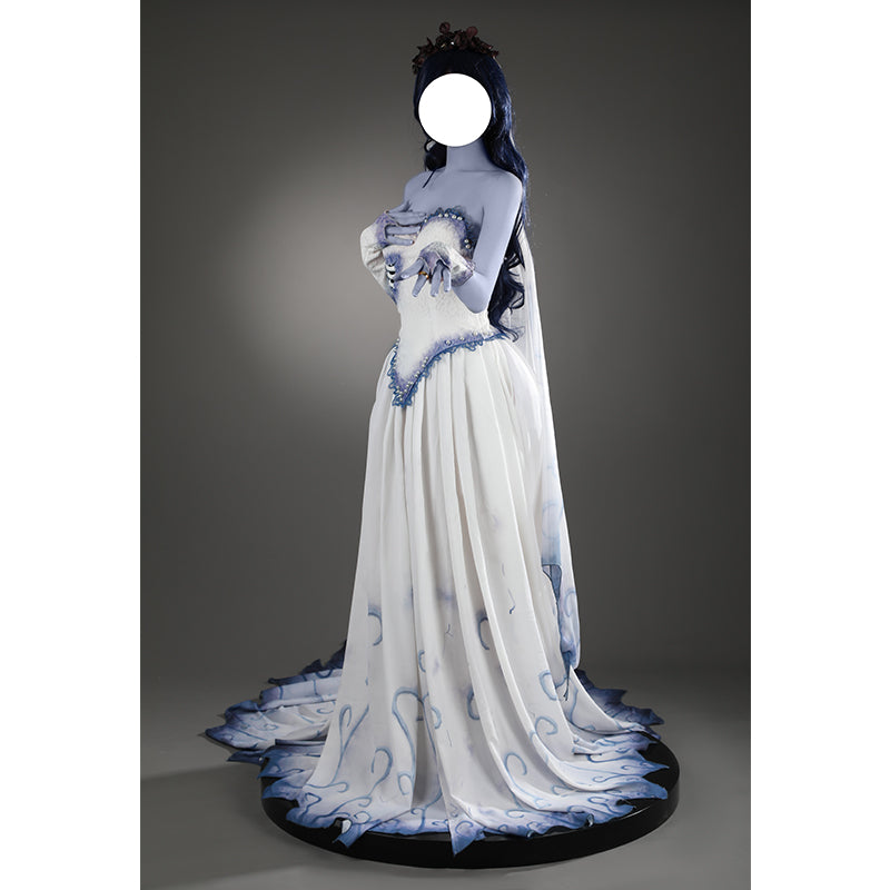 Corpse Bride Dress Tim Burton's Corpse Bride Emily Cosplay Costume Halloween Carnival Suit, L / Women