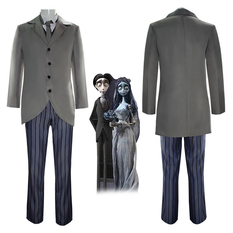 Victor Van Dort Cosplay Costume Tim Burton Corpse Bride Victor Uniform Halloween Suit