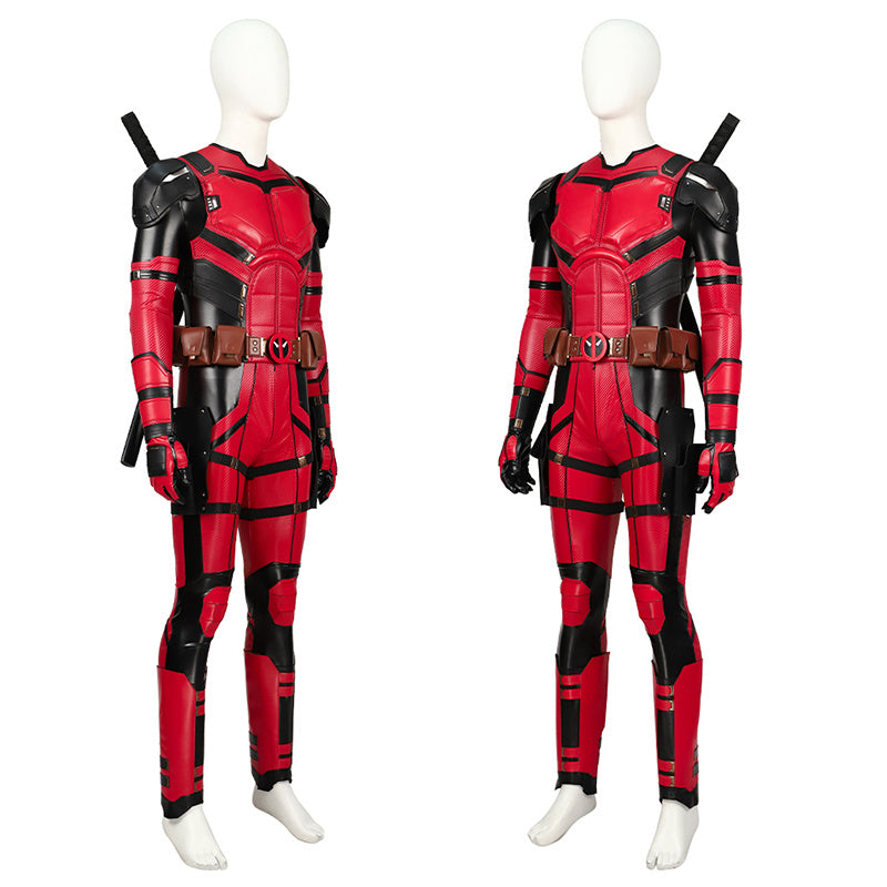 Deadpool 3 Cosplay Costume Superhero Deadpool Wade Wilson Red Suit Halloween Full Set