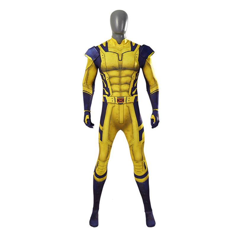 Deadpool 3 Wolverine Cosplay Costume Captain America Superhero Wolverine Jumpsuit With Claw Prop