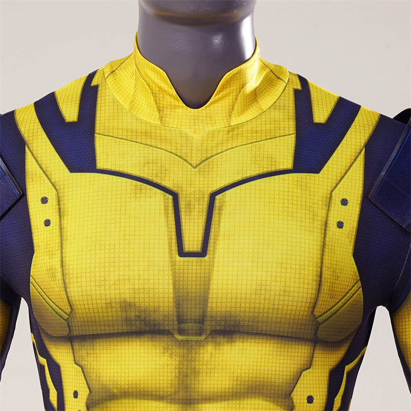 Deadpool 3 Wolverine Cosplay Costume Captain America Superhero Wolverine Jumpsuit With Claw Prop