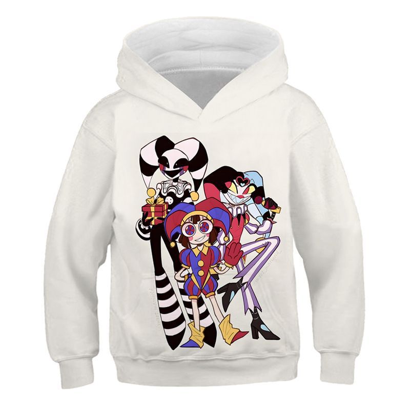 The Amazing Digital Circus Hoodie Pomni Cosplay Costume Kids Clown Halloween Hoodies