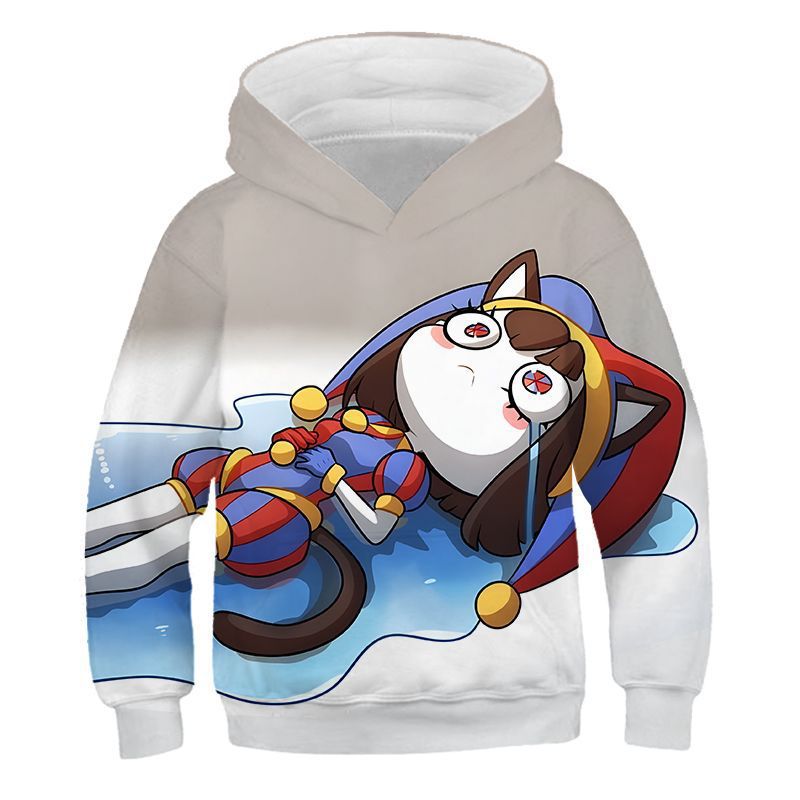 The Amazing Digital Circus Hoodie Pomni Cosplay Costume Kids Clown Halloween Hoodies