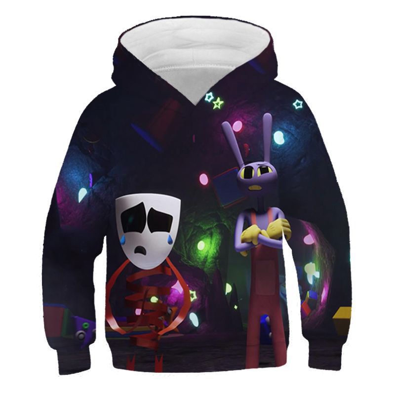 The Amazing Digital Circus Hoodie Pomni Cosplay Costume Kids Clown Halloween Hoodies