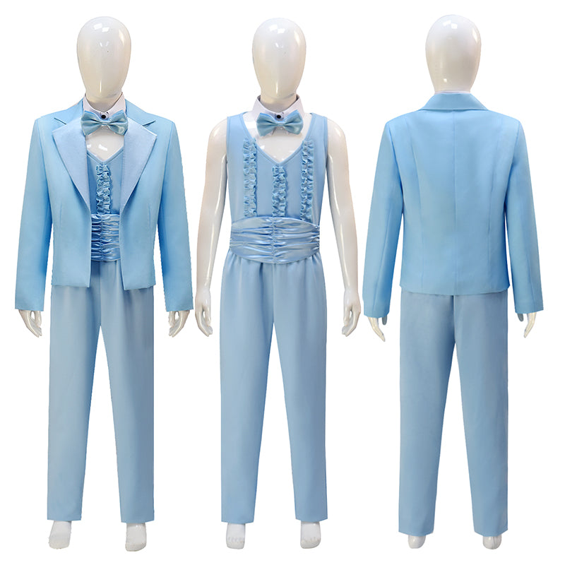 Kids Dumb and Dumber Suit Girl Harry Dunne Blue Costume Halloween Carnival Suit