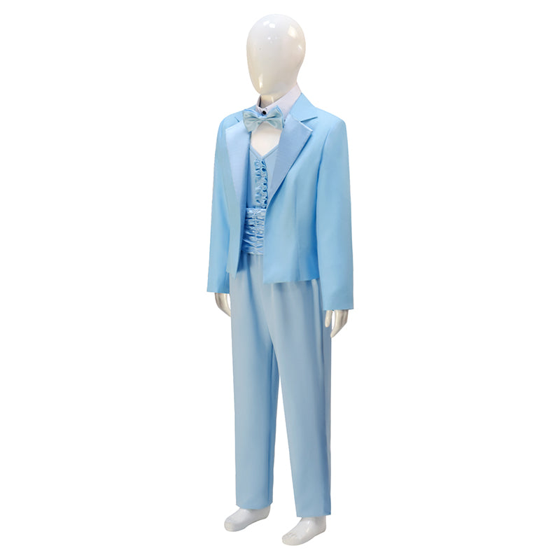 Kids Dumb and Dumber Suit Girl Harry Dunne Blue Costume Halloween Carnival Suit