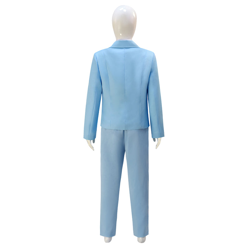 Kids Dumb and Dumber Suit Girl Harry Dunne Blue Costume Halloween Carnival Suit