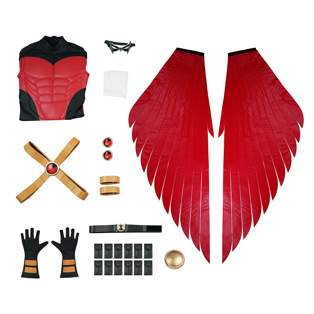 Robin War Red Robin Tim Drake Cosplay Costume Halloween Outfit ACcosplay