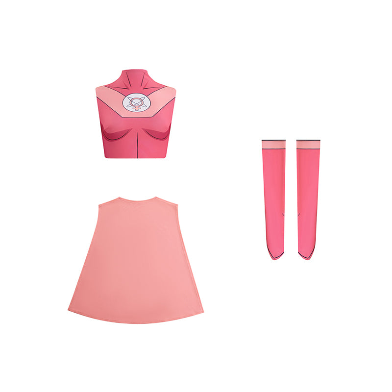 Invincible Atom Eve Cosplay Costume Halloween Pink Jumpsuit ACcosplay