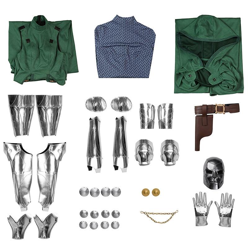 Doctor Doom Female's Cosplay Costume With Mask Dr. Victor von Doom Outfit ACcosplay