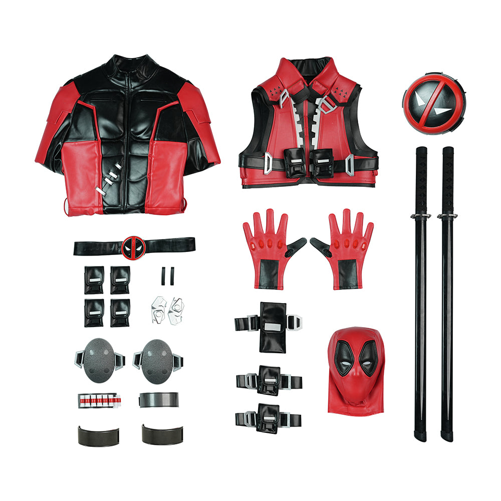 Marvel Rivals Deadpool Red Leather Cosplay Costume ACcosplay