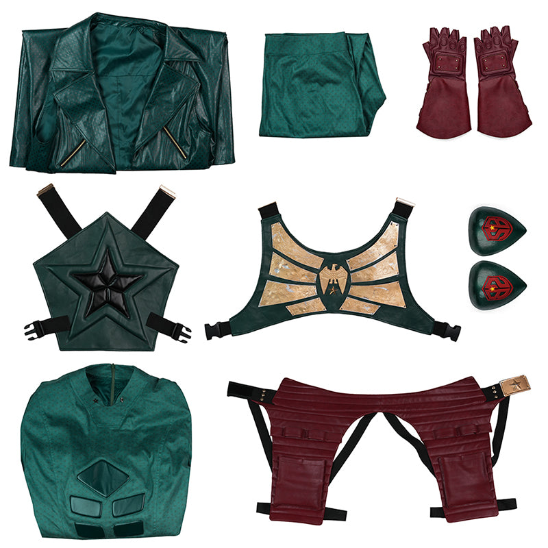 Vought Rising Soldier Boy Cosplay Costume Hardcore Halloween Green Suit ACcosplay