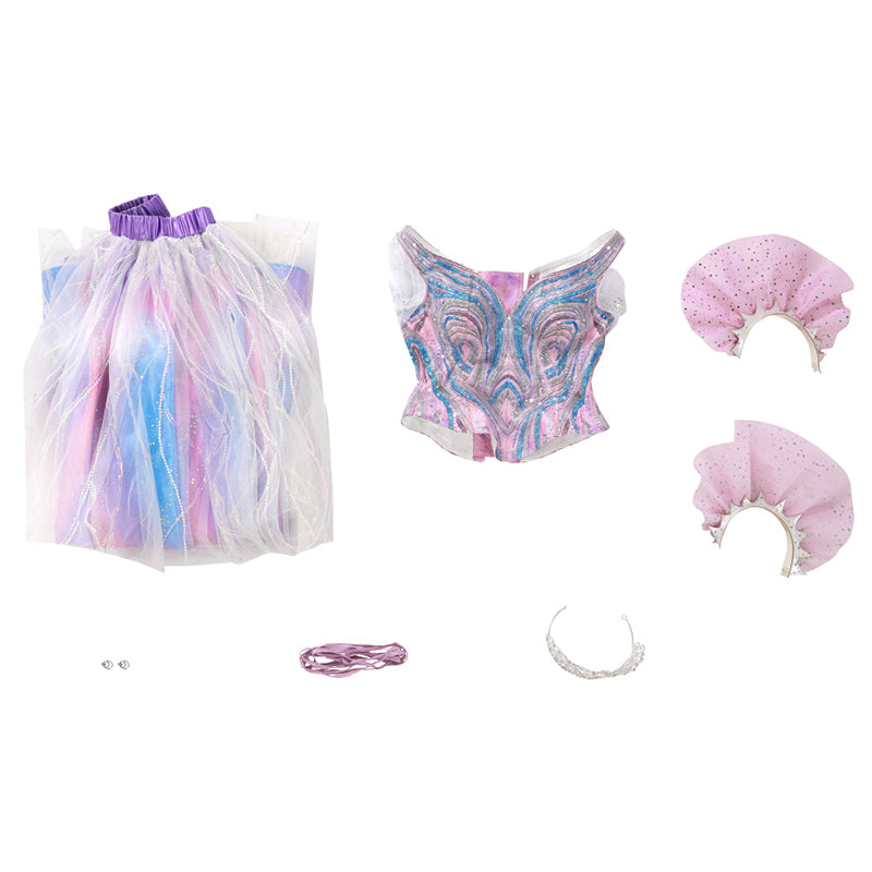 Deluxe Wicked For Good Glinda Cosplay Costume Purple Dress Halloween Outfit ACcosplay