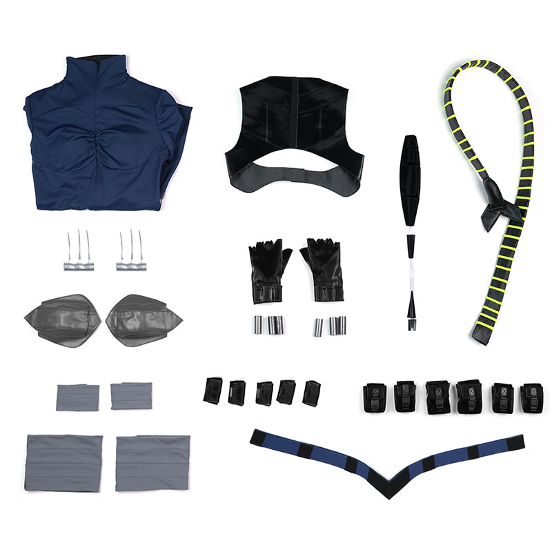 Absolute Universe Selina Kyle Cosplay Costume Blue Jumpsuit With Tail ACcosplay