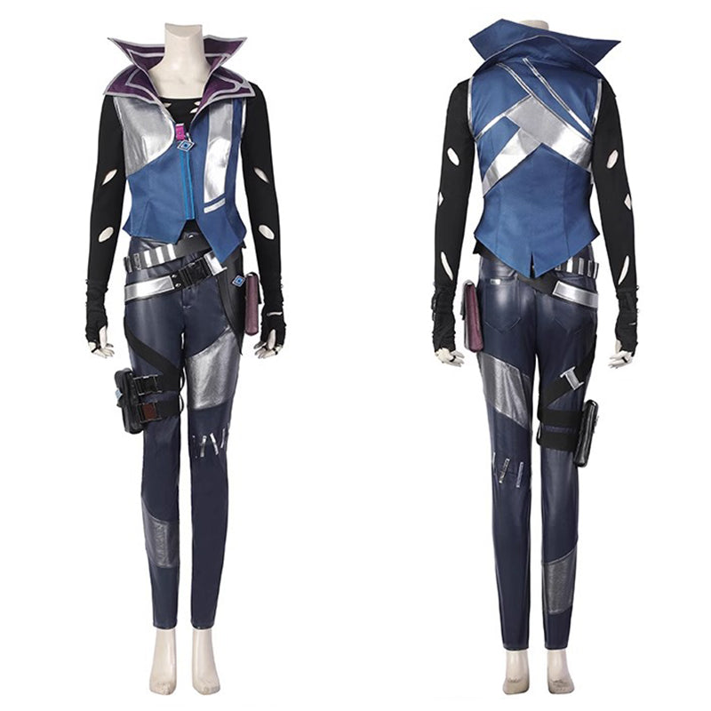 Valorant Fade Cosplay Costume Game Valorant Battle Outfit Halloween Party Suit