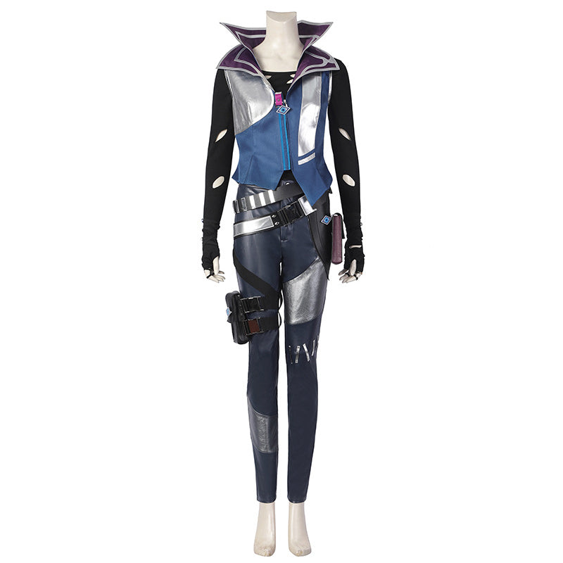 Valorant Fade Cosplay Costume Game Valorant Battle Outfit Halloween Party Suit